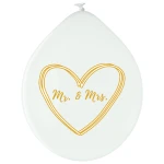 B95 (28 cm) De Ballonnerie Mr. & Mrs. kopdruk latex ballonnen