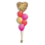 Ballonboeket Gold Valentine Hearts (#26153P)