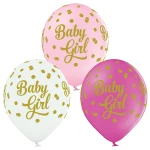 D11 (30 cm) Belbal Baby Girl Dots ballonnen