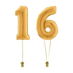Folieballonboeket cijfers goud