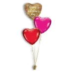 Folieballonboeket Gold Valentine Hearts (#26153P)