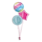 Folieballonboeket Happy Birthday Rainbow (#312676)