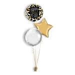 Folieballonboeket New Year Confetti Stripes (#43531)