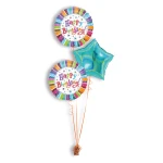 Folieballonboeket Radiant Happy Birthday (#119980)