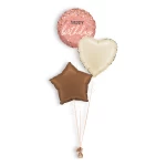 Folieballonboeket Rose Gold Confetti B-Day (#36985GH)