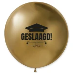 G30 (80 cm) De Ballonnerie Geslaagd Shiny Gold latex ballon