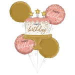 Grabo Rose Gold Birthday folieballonboeket