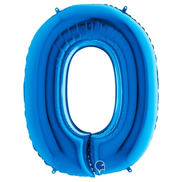 Folieballon Licht Blauw Letter 'O' - 35cm