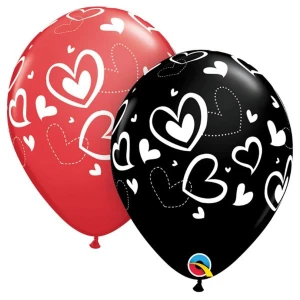 11 Inch (28 cm) Qualatex Mix & Match Hearts ballonnen