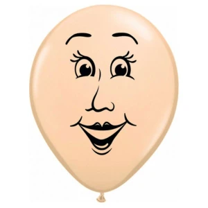 16 Inch (41 cm) Qualatex Blush Woman's Face ballonnen