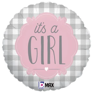 18 Inch (46 cm) Grabo Girl Buffalo Plaid folie ballon