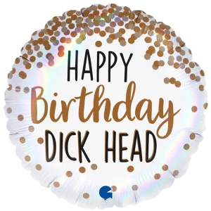 18 Inch (46 cm) Grabo Happy Birthday Dick Head folie ballon