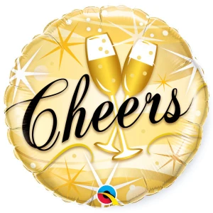 18 Inch (46 cm) Qualatex Cheers Starbursts folie ballon