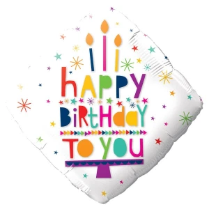 18 Inch (46 cm) Qualatex Happy Birthday to You Candles folie ballon