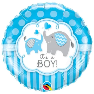 18 Inch (46 cm) Qualatex It's A Boy Elephants folie ballon