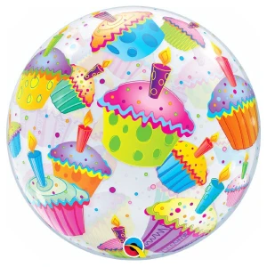 22 Inch (56 cm) Qualatex Cupcakes bubble ballon