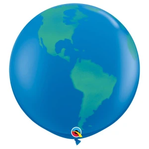 3 ft (90 cm) Qualatex Globe latex ballonnen