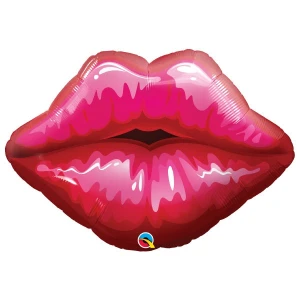 30 Inch (76 cm) Qualatex Big Red Kissey Lips folie ballon