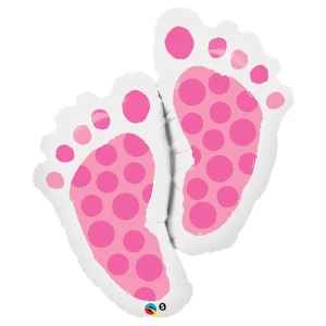 35 Inch (89 cm) Qualatex Baby Feet Pink folie ballon