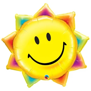 35 Inch (89 cm) Qualatex Sunshine Smile Face folie ballon