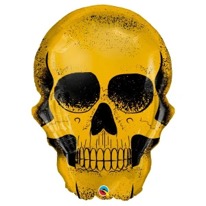 36 Inch (91 cm) Qualatex Golden Skull folie ballon