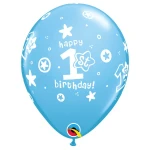 11 Inch (28 cm) Qualatex 1st Birthday Circle Stars latex ballonnen