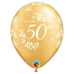 11 Inch (28 cm) Qualatex 50th Anniversary Damask ballonnen