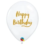 11 Inch (28 cm) Qualatex Birthday Brush Script ballonnen
