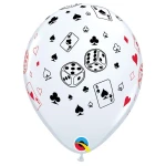 11 Inch (28 cm) Qualatex Cards & Dice ballonnen