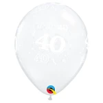 11 Inch (28 cm) Qualatex Confetti Diamond Clear latex ballonnen