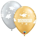 11 Inch (28 cm) Qualatex Congratulations Graduation Caps ballonnen