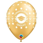11 Inch (28 cm) Qualatex Congratulations Graduation Dots ballon