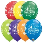 11 Inch (28 cm) Qualatex Congratulations Streamers latex ballonnen