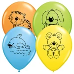 11 Inch (28 cm) Qualatex Cuddly Pets Assortment ballonnen