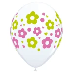 11 Inch (28 cm) Qualatex Daisies, Dots & Hearts ballonnen