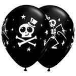 11 Inch (28 cm) Qualatex Dancing Skeleton & Top Hat ballonnen