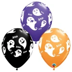 11 Inch (28 cm) Qualatex Emoticon Ghosts ballonnen