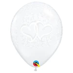 11 Inch (28 cm) Qualatex Entwined Hearts ballonnen
