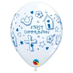 11 Inch (28 cm) Qualatex First Communion Symbols Boy ballonnen