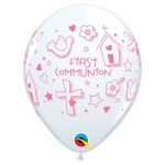 11 Inch (28 cm) Qualatex First Communion Symbols Girl ballonnen