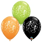 11 Inch (28 cm) Qualatex Fun Halloween Skeletons ballonnen