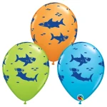11 Inch (28 cm) Qualatex Fun Sharks! ballonnen