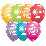 11 Inch (28 cm) Qualatex Get Well Sunshine ballonnen