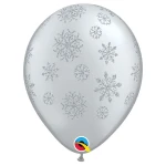 11 Inch (28 cm) Qualatex Glitter Snowflakes ballonnen