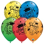 11 Inch (28 cm) Qualatex Graduation Smileys latex ballonnen