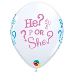 11 Inch (28 cm) Qualatex HE? OR SHE? ballonnen