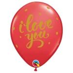 11 Inch (28 cm) Qualatex I Love You Bold Script ballonnen