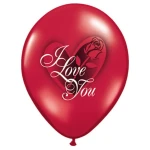 11 Inch (28 cm) Qualatex I Love You Red Rose ballonnen