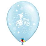 11 Inch (28 cm) Qualatex It's A Boy Soft Giraffe ballonnen