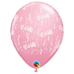 11 Inch (28 cm) Qualatex It's A Girl ballonnen